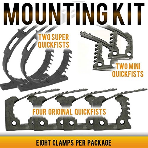 Quick Fist Clamp Mounting kit-90010 (contains 8 pieces), Black