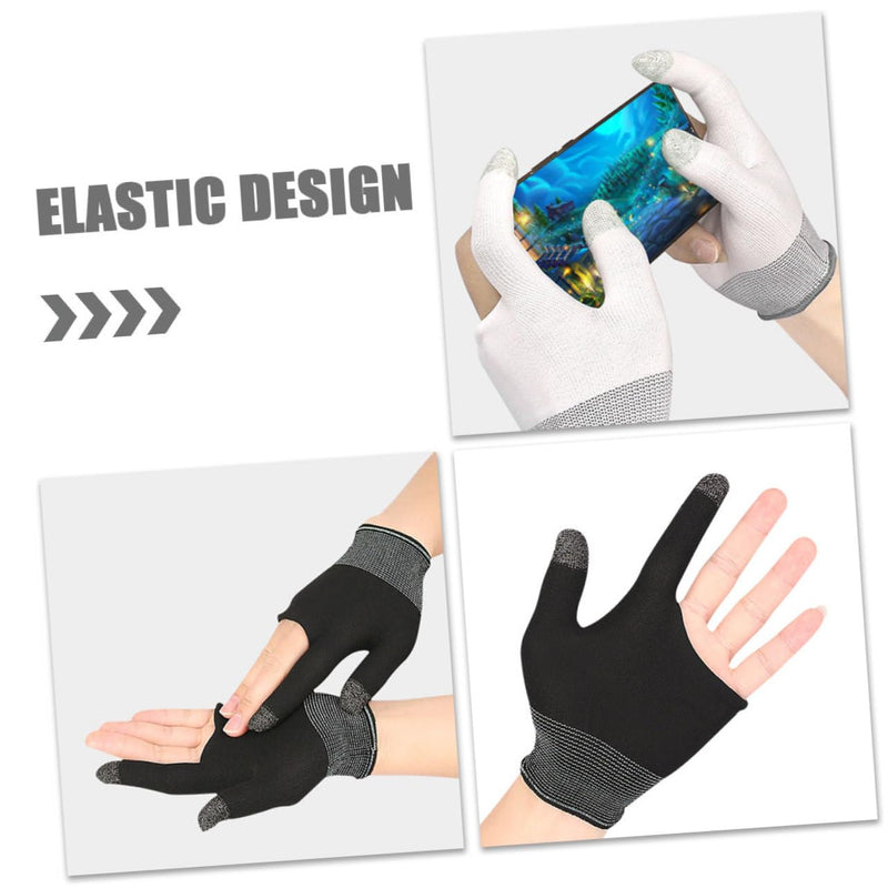 BESPORTBLE 2 Pairs Game Gloves Finger Gloves for Gaming Finger Gloves for Game Finger Sleeve Gamer Glove Touchscreen Gaming Gloves Mobile Gaming Gloves Breathable Thumb Sleeve Nylon