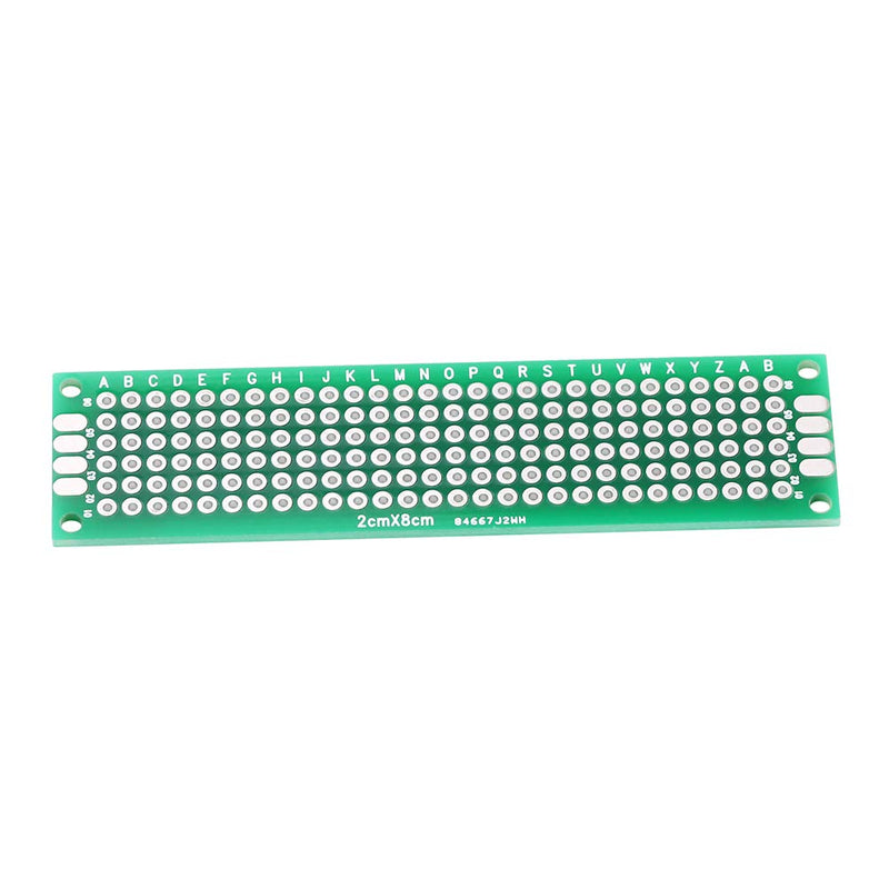 10pcs 2X8cm Double-Sided Circuit Board Hole Grid Board PCB Board Prototype Board Prototype Kit Universal Circuit Board for DIY Soldering