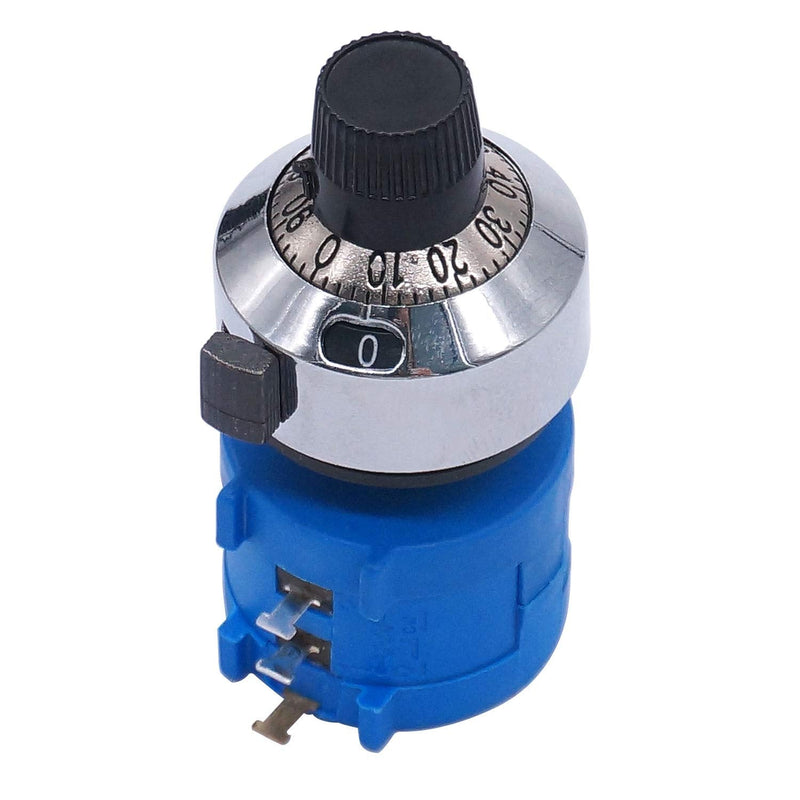 Taiss/100k ohm potentiometer 3590S-2-104L 10-speed wire winding precision potentiometer, with adjustable resistance count knob 100k ohm