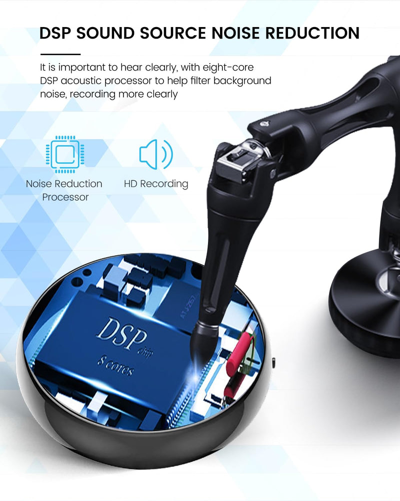 3072Kbps Magnetic Voice Recorder, Audio Recorder with AI-Intelligent Triple Noise Cancellation, 64GB Voice Activated Recorder with 4000Hours Store, Recording Device for Lectures, Meetings, Intervie