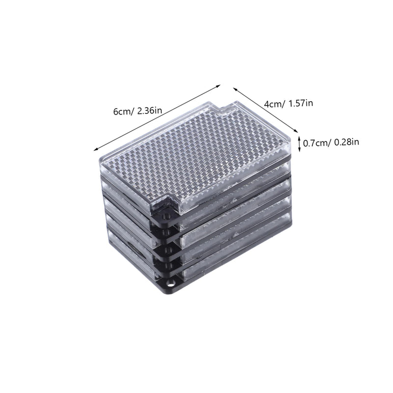 Pack of 5 Square Reflectors for Photoelectric Sensor Sensors Retroreflective Grid to Improve Visibility Outdoors 6.00X4.00X0.70CM