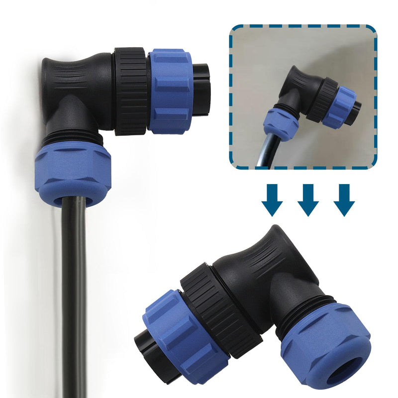 RV 2 Pin Aviation Circular Connector 12V 30A Power Compatible with Bluetti AC200MAX Waterproof IP68 Outdoor SP2111 2-Pin Aviation Circular Connector Right Angle