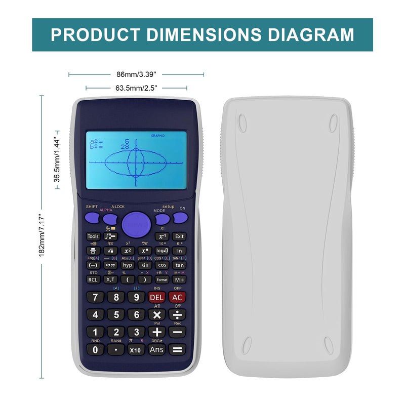 Graphing Calculator,IPepul Scientific Calculators 10 Modes /4 Graphing Functions,Desktop Math Calculator for College Students,School Supplies for Middle High School Teachers Office non program