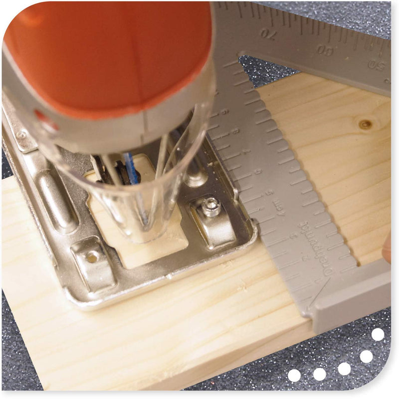 Stop square Aluminum square in centimeter version Universal angle Leg length: 17.5 cm (wood and metal processing)