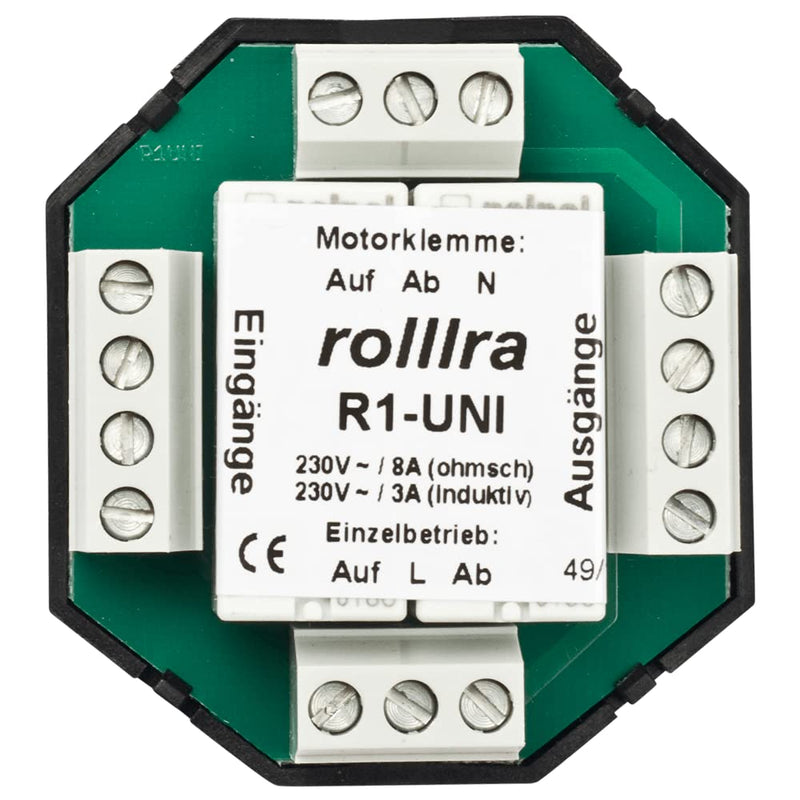 Isolation relay R1-UNI (2 motors) for roller shutter motor, blind motor, individual control/central control/group control [862]