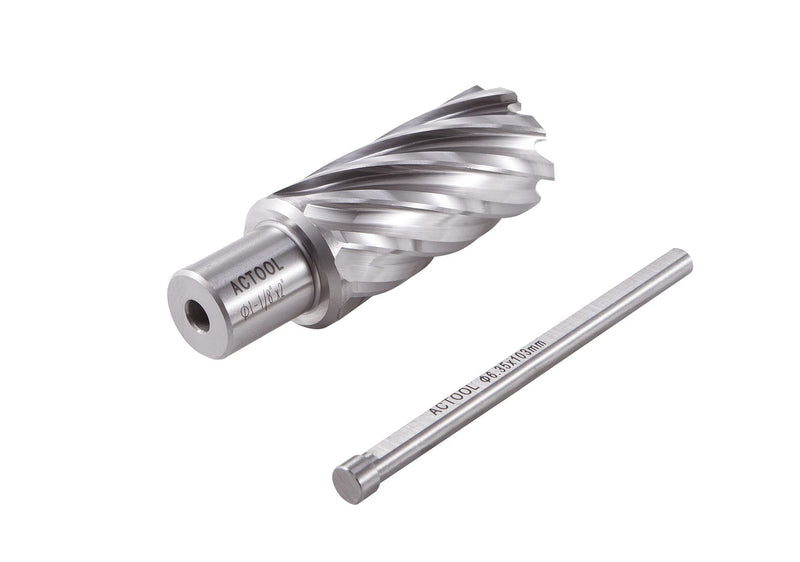1-1/8" Diameter × 2" Depth of Cut HSS ANNULAR Cutter with 3/4'' Weldon Shank 1-1/8'' x 2''