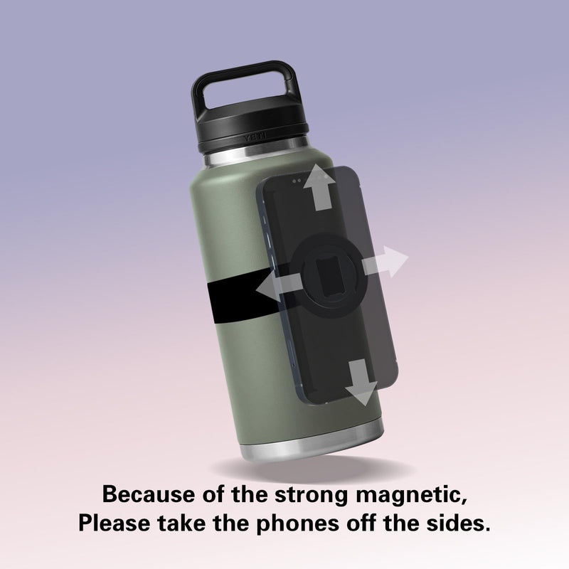 Magnetic Phone Strap for Bottles Stanley Cups, Magnetic Phone Holder with 2pcs Adjustable Straps for Phone Using in Gym, Shopping (Fashion-Pink)