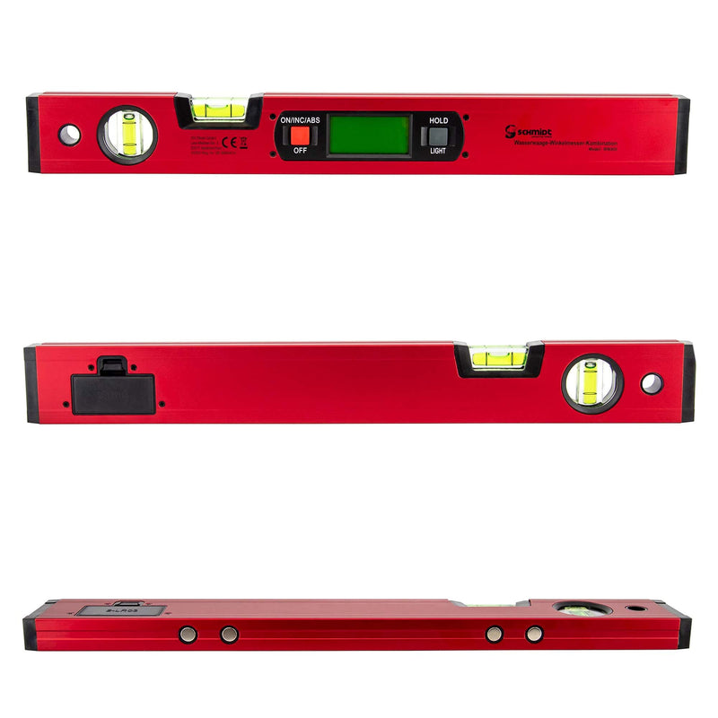 SCHMIDT security Tools Electronic Spirit Level Protractor - Inclinometer - Digital LCD Display - Combination Meter - Vertical and Horizontal Level - Angle Scales - Magnetic Scales Model WW400