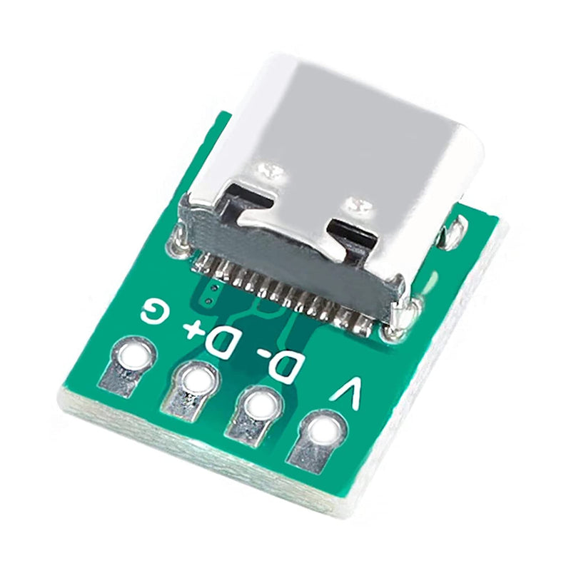 PENGLIN 10pcs USB 3.1 Type C Repair Socket Solderable Breakout Board | USB C Cable Adapter for Soldering Board with PCB for Data Line Wire Cable Transfer USB Type C