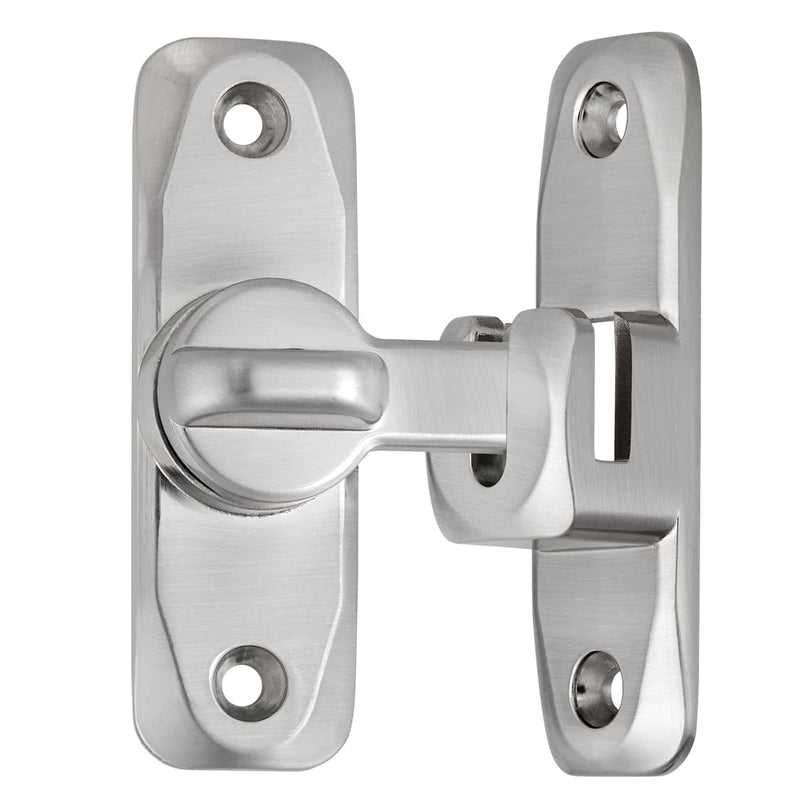 INIRET 6 Packs Barn Door Latches,Silver 90/180 Degree Gate Lock,Zinc Alloy Right Angle Door Lock Latch,Flip Gate Latches Hardware,Door Security Sliding Door Latch Lock fo Cabinets,Bathroom,Barn Door Silver