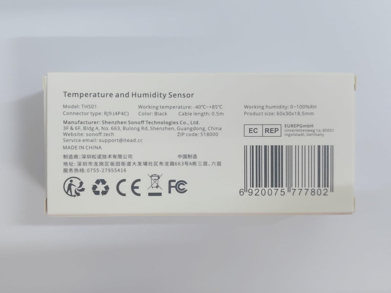 SONOFF THS01 Temp and Humi Sensor, temperature and floor sensor works with THR320D Elite/THR316D Elite/THR320D Origin/THR316D Origin, SONOFF TH Elite/TH Origine accessories