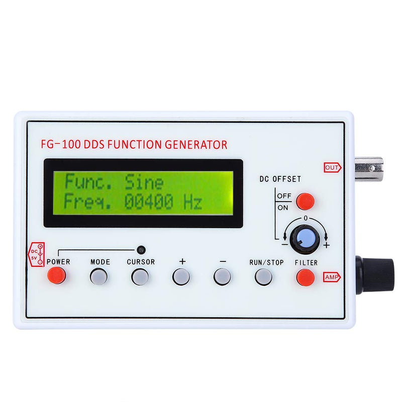 Signal Generator, FG-100 DDS, 1HZ-500KHz Function Low Frequency Signal Generator Sawtooth Sine Waveform
