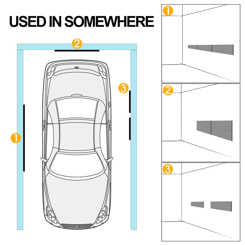 Garage Wall Protector 4 Pack Car Door Corner Edge Waterproof Bumper Guard Protector High Density Self Adhesive EVA Foam Pad for Parking Vehicle 11.8" x 3.9" x 0.8" 4 Pack - 11.8" x 3.9" x 0.8"