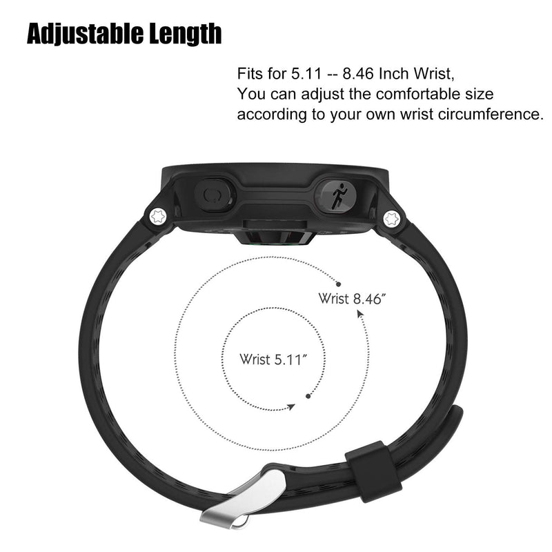 Baaletc for Garmin Approach S20 S5 S6 Watch Bands Replacement Colorful Strap Wristband Accessories for Approach S20 Smartwatch black/black