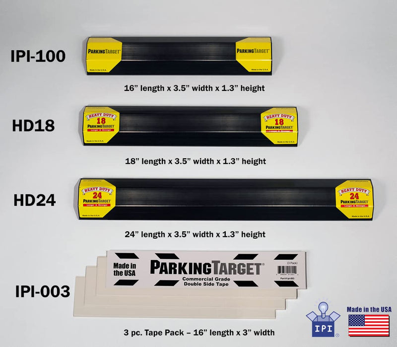 HD18 18” (1 Pack): Garage Parking Aid, Heavy Duty, Easy to Install, Peel & Stick, Only 1 Needed per Vehicle, Made in The U.S.A. and Mom & Dad Decals, Protect Car and Walls 1 Pack