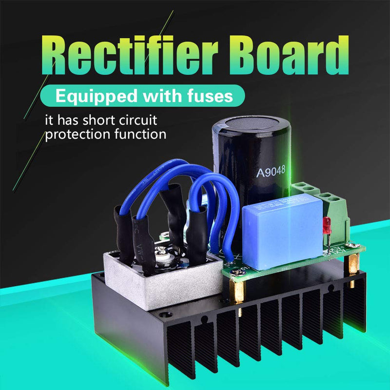 0-220V AC / 0-311V DC 10A Rectifier Board Power Supply Board Rectifier with lightning protection tube, NTC surge current and fuses