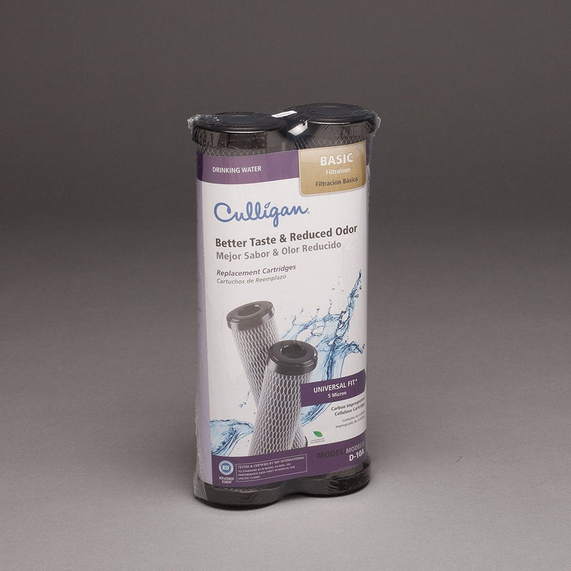 Culligan D-10A 2PK Carb Filtration Replacement Cartridge, 2 Count (Pack of 2), Gray 1 Count (Pack of 2) אפור