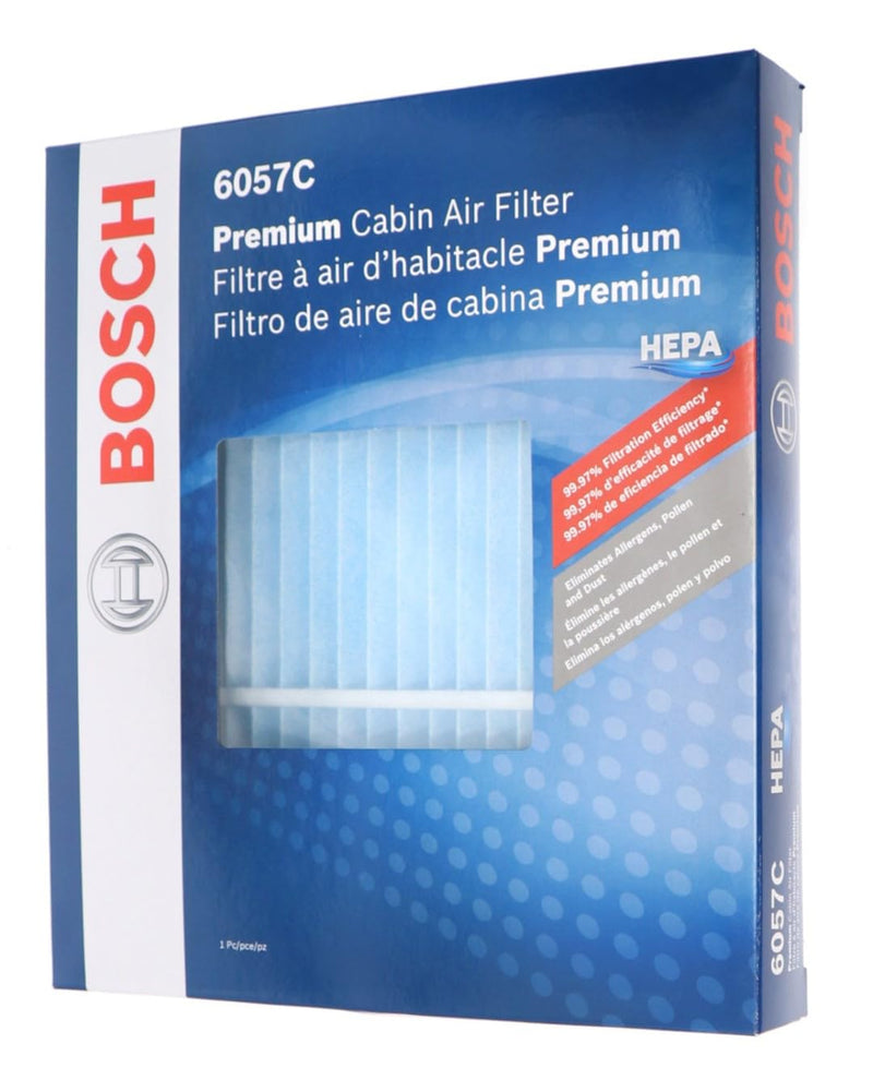 BOSCH 6057C HEPA Cabin Air Filter - Compatible with Select Chevrolet Captiva, Equinox; GMC Terrain; Hyundai Azera, Santa Fe Sport/XL, Sonata; Kia Cadenza, Optima, Sedona; Saturn Vue