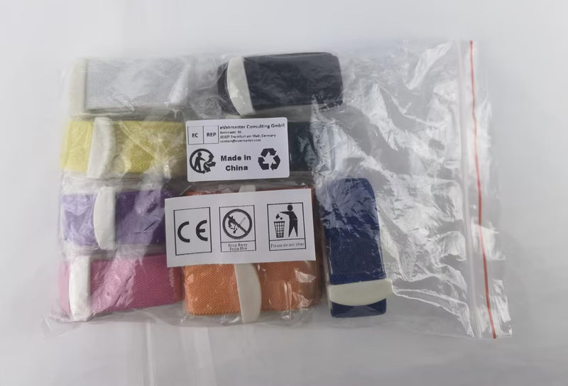 GZhaizhuan Pack of 9 tourniquets, highly flexible tourniquet, tourniquet blood collection with buckle for doctors, paramedics and camping outdoor first aid (9 colors)
