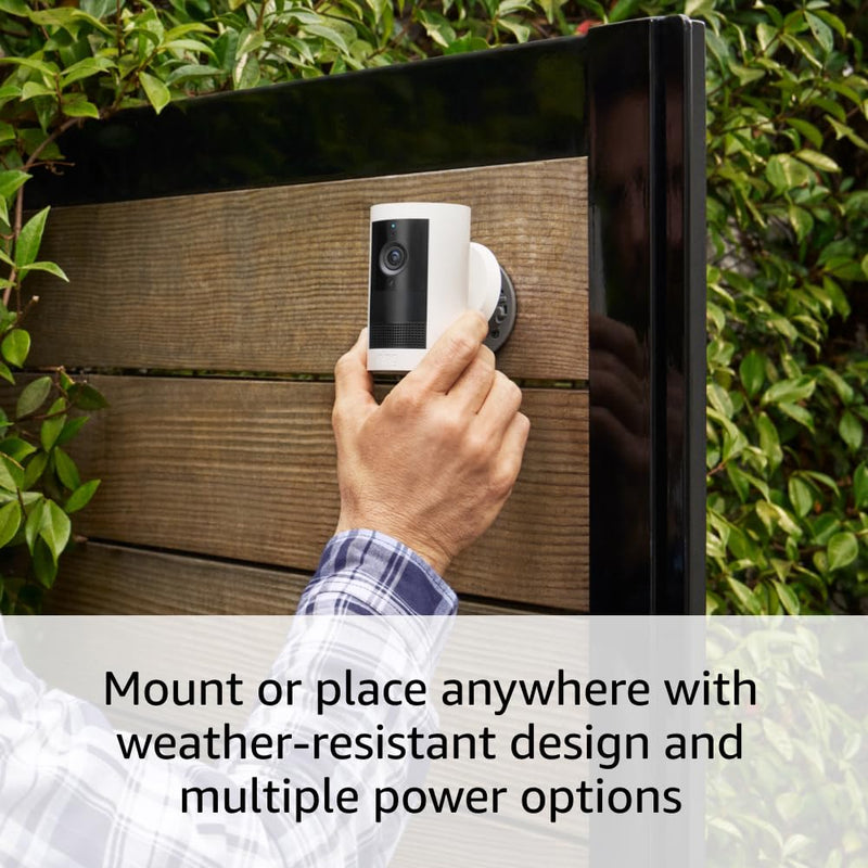 Introducing Ring Outdoor Cam Plus, Plug-In — Wide-Angle 2K Video with Ring Vision, Low-Light Sight for full-color night vision, Mount-anywhere versatility, Black 1 Camera