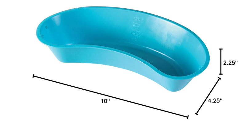 DMI Emesis Basin, Autoclavable, Kidney Shaped, Durable Design, Visual Measurements, Made in USA