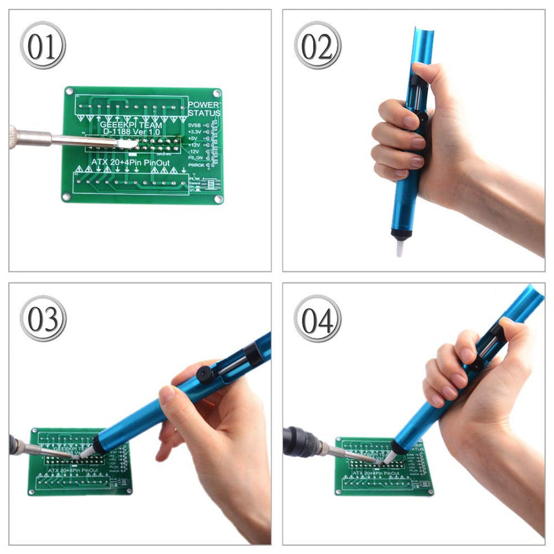 Owootecc Lead Free Solder with Rosin Core, Desoldering Pump, Desoldering Wick, Micro Shearing Wire Cutter Pliers, Anti-Static Gloves (Pair), Solder Removal Tool Set, Soldering Iron Holder, Accessory Kit
