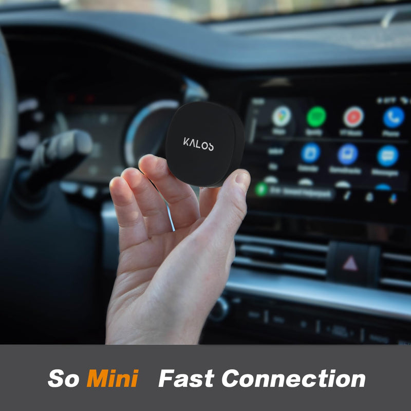KALOS Android Auto Wireless Adapter,Convert Factory Wired Android Auto to Wireless, Mini Android Auto Dongle, Instant Connection,Plug & Play, Auto-Connect,Compatible with Android 11+ & Cars from 2015
