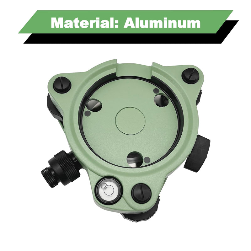 Tribrach with Optical Plummet Compatible with Topcon Sokkia Total Station, Aluminum Tribrach Adapter, Green Survey Equipment Tribrach