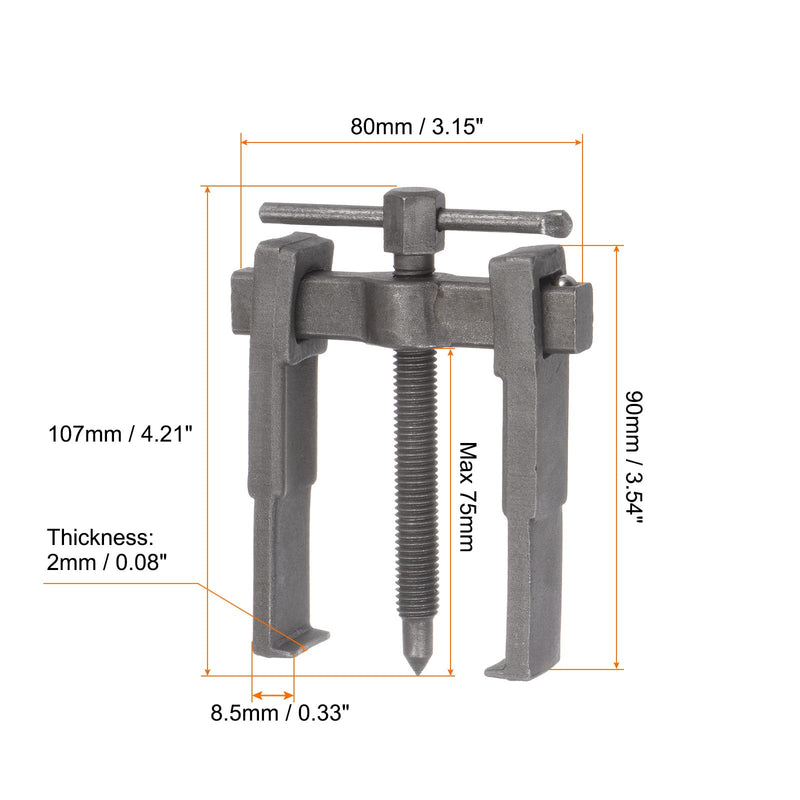 HARFINGTON 2-Jaw Gear Puller 3" High Carbon Steel Separate Lifting Device for Bearings 3 Inch