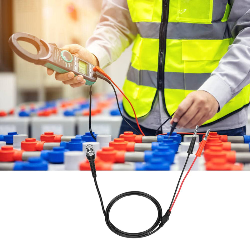 Walfront Banana Plug Cable, 50Ω 2 Pieces 42.5 Inch BNC to Dual Banana Plug Banana Plug Connector Test Leads