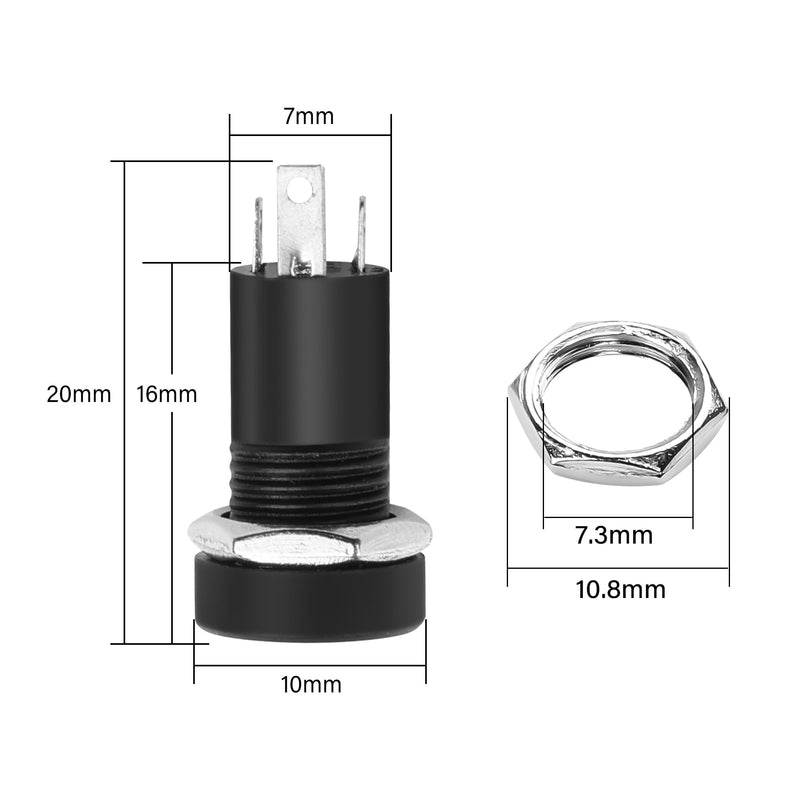 PNGKNYOCN 6Pcs 3.5MM Solder Panel Mount Jack Connector，3.5mm 4 Pole Stereo Audio Video Panel Mount Jack Solder Connector with Nuts