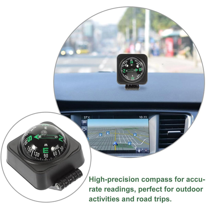 GOKT Marine Compass - Variable Angle Car Compass, Dash Compass for Automotive Use, Durable and Reliable Navigation Tool for Your Vehicle Car Compass Ball, Dash Mount Adjustable Compass