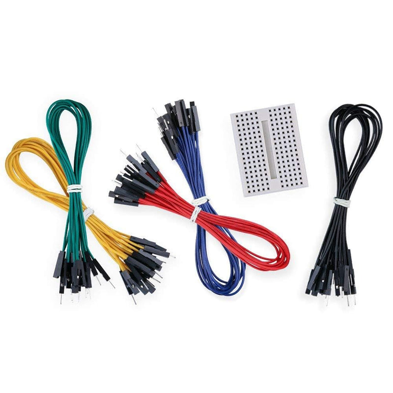 ELEGOO Jumper Wire Cable Male Female 200mm Set of 50 Together with a 170 contact breadboard