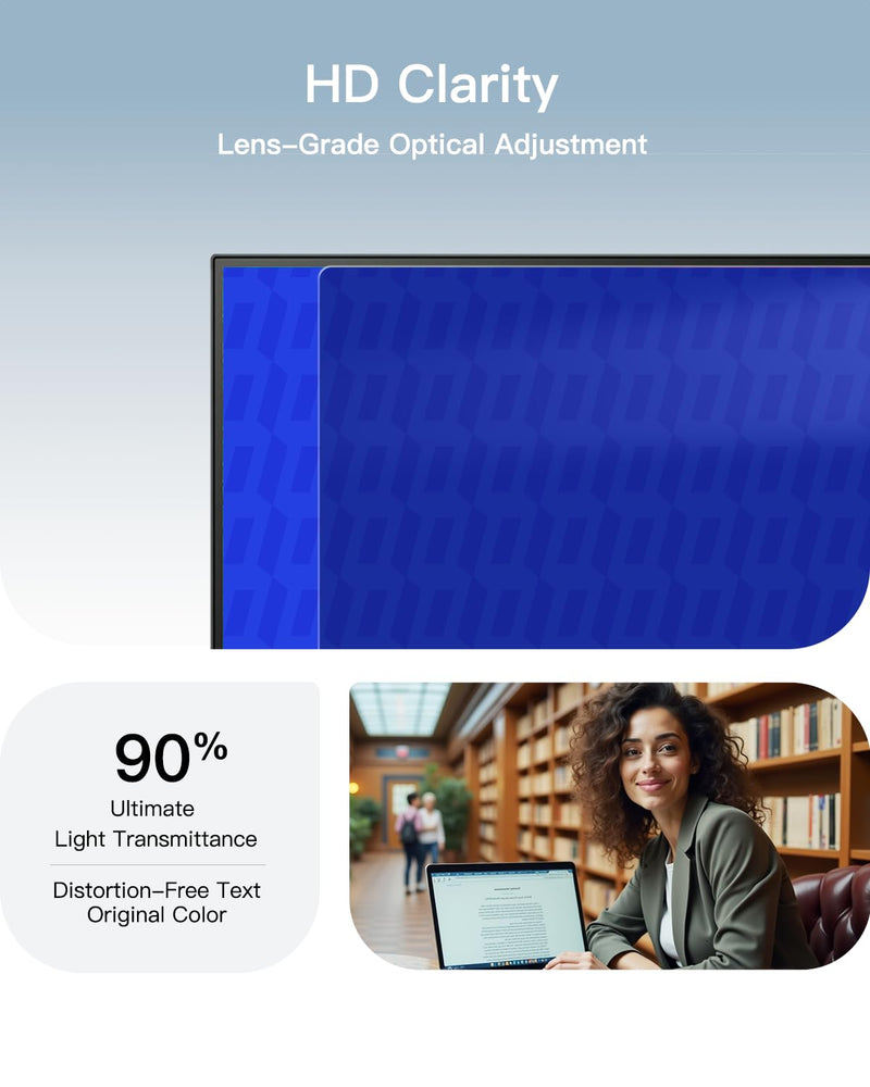 Laptop Privacy Screen 14 Inch 16:9, 2-Pack - Enhanced Anti-Glare & Blue Light Filter for Comprehensive Eye Care 14" (16:9) 12.2" x 6.85"