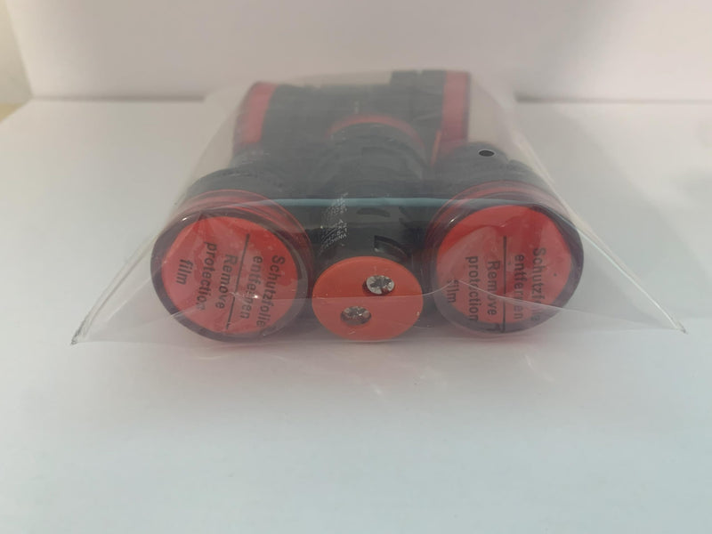 Heschen 22mm LED indicator light AD16-22D/S 24VDC 20mA red light color pack of 5