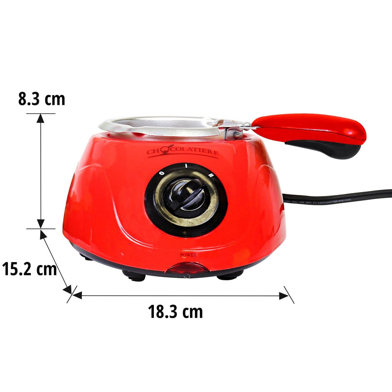 Total Chef Single Pot Chocolate Melter - Electric Candy Melting Hot Fondue Pot With 32+ Accessories, Serving 1 cup Dark or White Melted Chocolate For Dipping Party Desserts, 8.8 Oz (250 g) Capacity