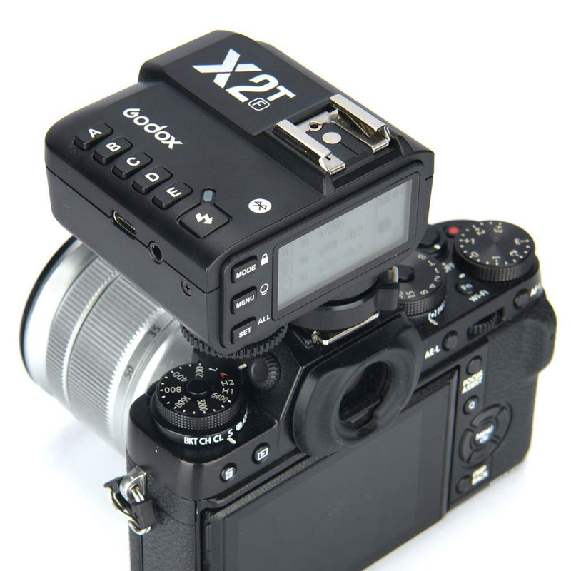 Godox X2T-F Wireless Flash Trigger for Fujifilm, 2.4G TTL II HSS 1/8000s Group Function LCD Control Panel Flash Transmitter Compatible with Fujifilm GRX50S X-T1 X-T2 X-10 X-PRO1 X-A3