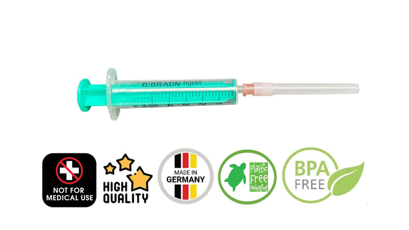 Set: 1, 2 or 3 syringes 5ml laboratory syringes liquid syringe hobby syringe with blunt needle/cannula for e-liquid aroma hobby and DIY (set 1x 5ml) set 1x 5ml