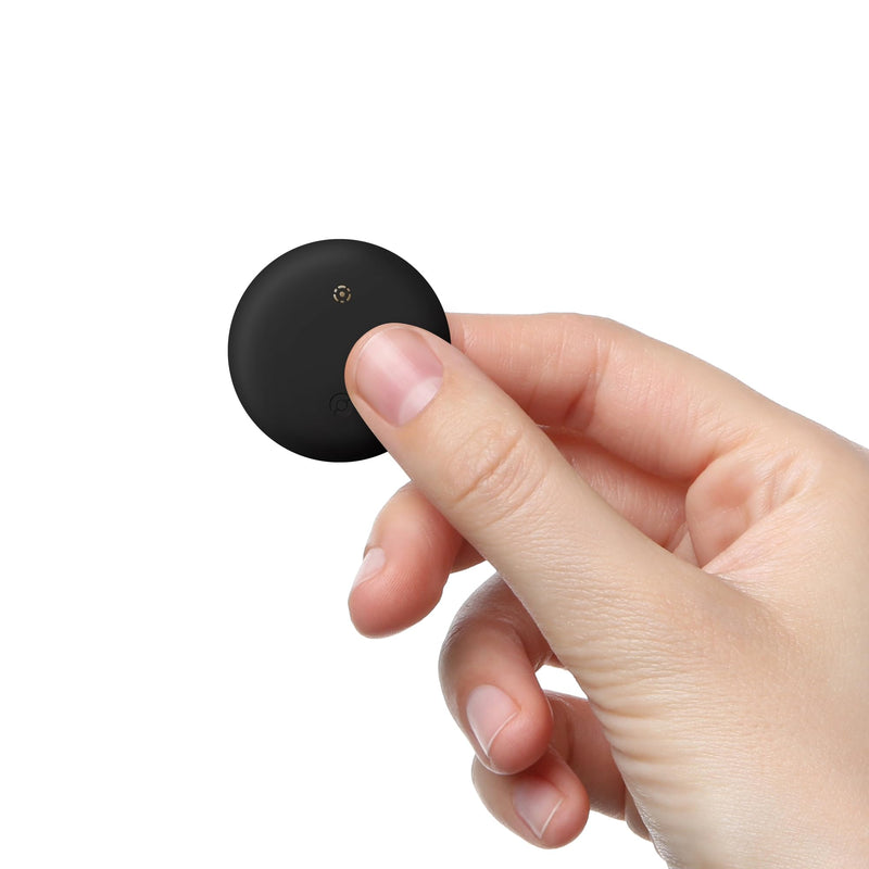 2 pack Smart Air Tracker for Apple Find My (iOS Only), Key Finder Item Locator for Luggage,Wallet,Bicycle and More, IPX6 Waterproof, Size 1.26 x 1.26 x 0.31 inches (Black) Black