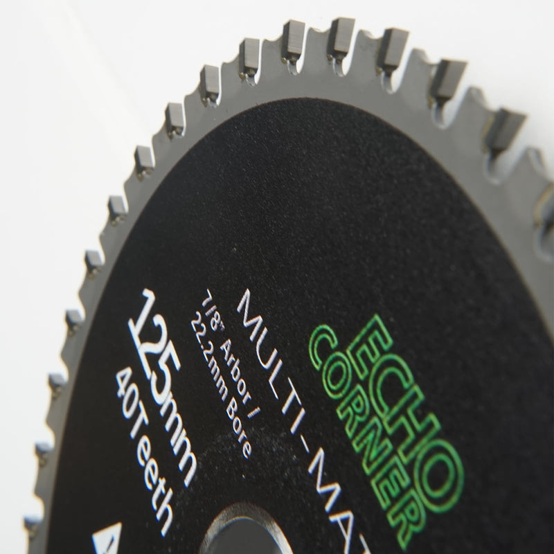 125 mm Carbide Saw Blade for Angle Grinder, Bore 22.2 mm, 40 Teeth | Finely cut small / medium wood / aluminium / non-ferrous metals / various materials