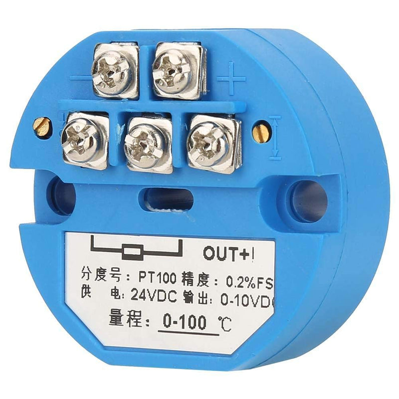 PT100 temperature transmitter DC24V output 4-20mA temperature transmitter and 1m sensor 0~100℃