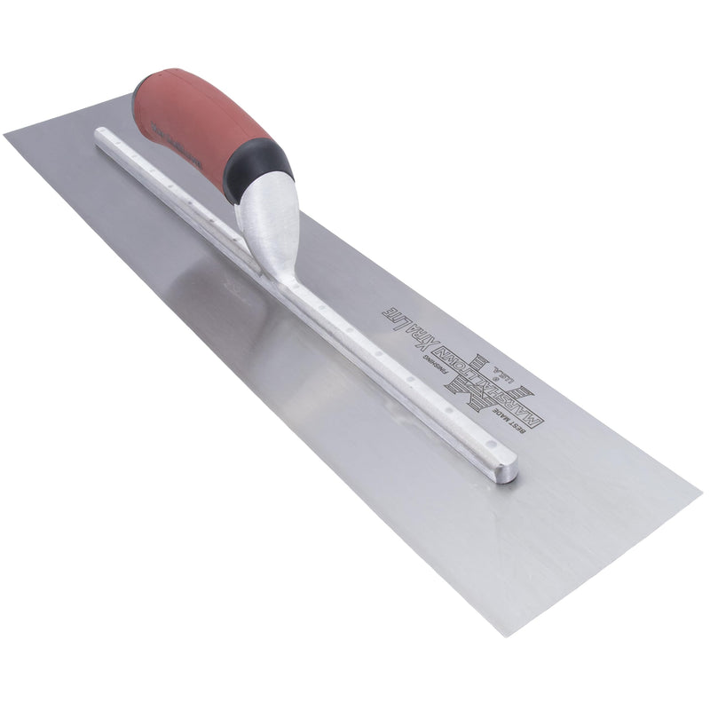 Marshalltown High Carbon Steel Finishing Trowel, 4 x 20 Inch Concrete, Masonry and Drywall Finishing Tool, Assembled in USA, MXS20D
