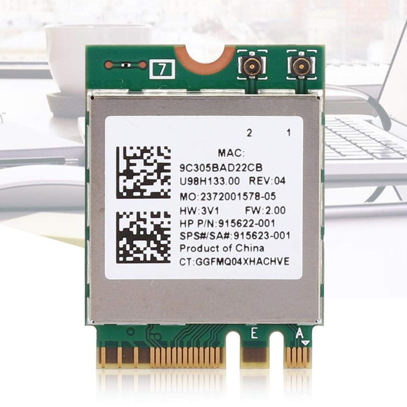 ASHATA WLAN Card Card,Network Card RTL8822BE Band 2.4G/5G M.2 Interface Support for Bluetooth 4.2,Support for 7, for 8 and for 10 System