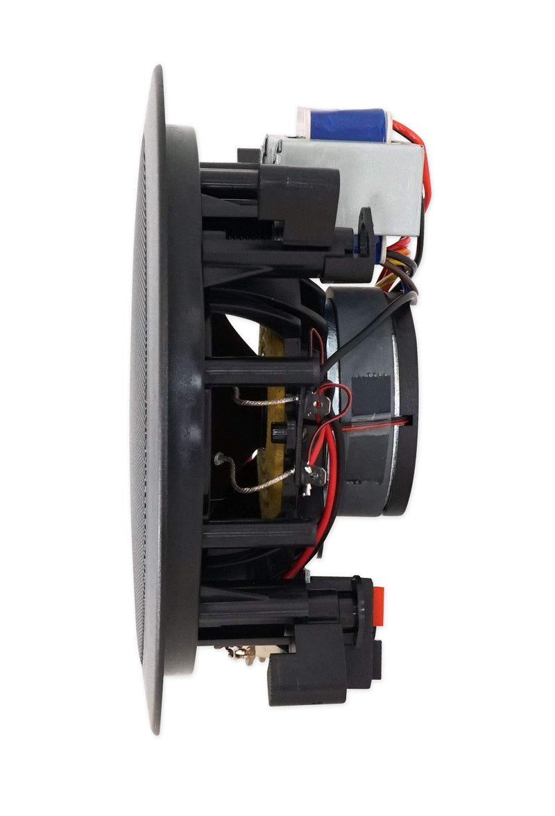 Rockville Pair CC525T Black 5.25" Commercial 70v Ceiling Speakers, 2-Way Audio, Aimable Tweeter, Paintable Grill, for Restaurants/Bars/Cafes