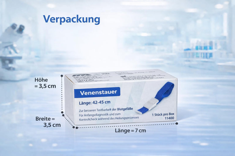 Pack of 2 Blue Vein Stays - Storage Tube Blood Collection, Dust Band, Vein Stain Blood Removal, Butterfly Blood Collection, Reusable & Latex-Free 2 pieces