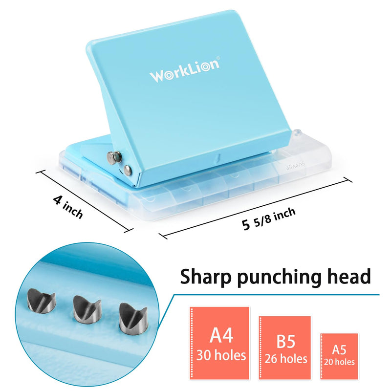 Binding Machine for Planner with Binding Spines(20 pcs) : Worklion 10 Hole Punch and Binder Rings Easy to add/Remove/Change Sheets