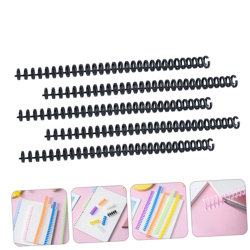 10Pcs Colorful Plastic Binding Coils Spiral Notebook Spines for Loose-Leaf Notebooks Eye-catching Comb Bindings Easy to Use for DIY Projects