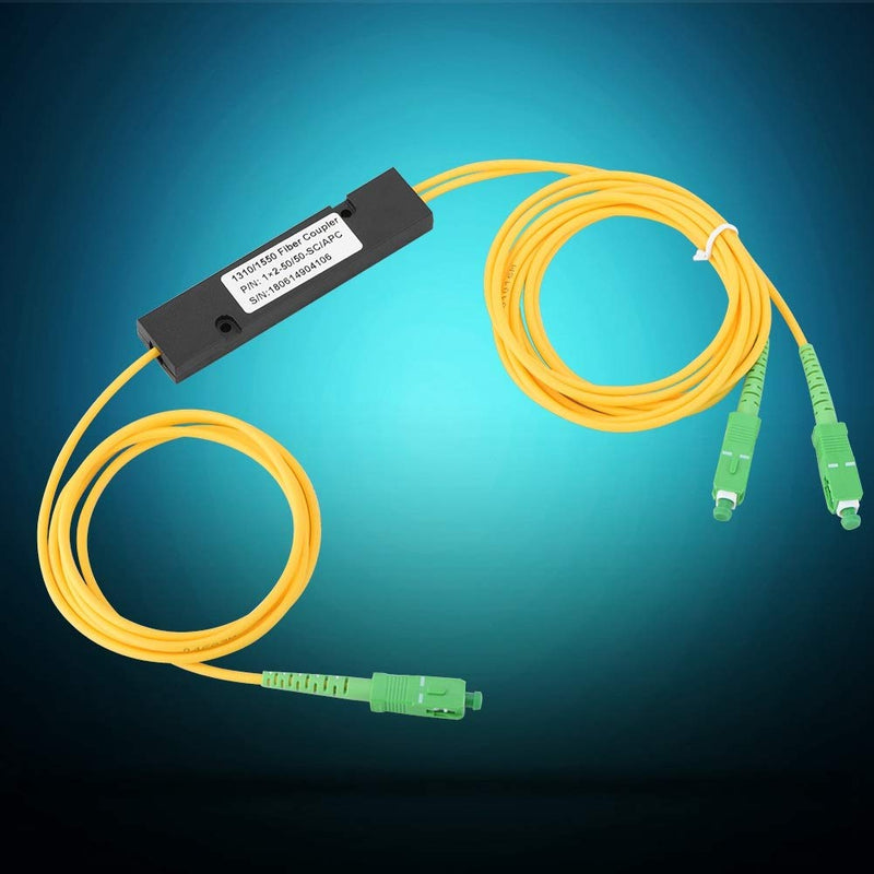 DEWIN Fibre Optic Cable Splitter, Fibre Optic Cable SC APC 1X2 FBT Singlemode Fiber Optic Splitter SC/UPC PCL Splitter