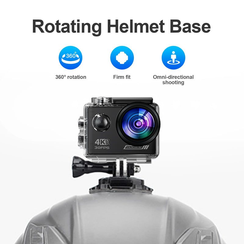 Action Camera Accessories Kits Bundle, 4k Camera Car Suction Cup Mount/Head Strap Mount/Chest Harness/360° Rotating Helmet Base/Magnetic Holder/Bicycle Handlebar Stands